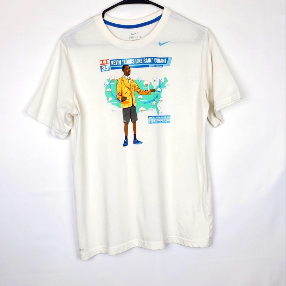 Nike White Graphic Tee - Kevin Durant Design Men XL - Picture 1 of 9
